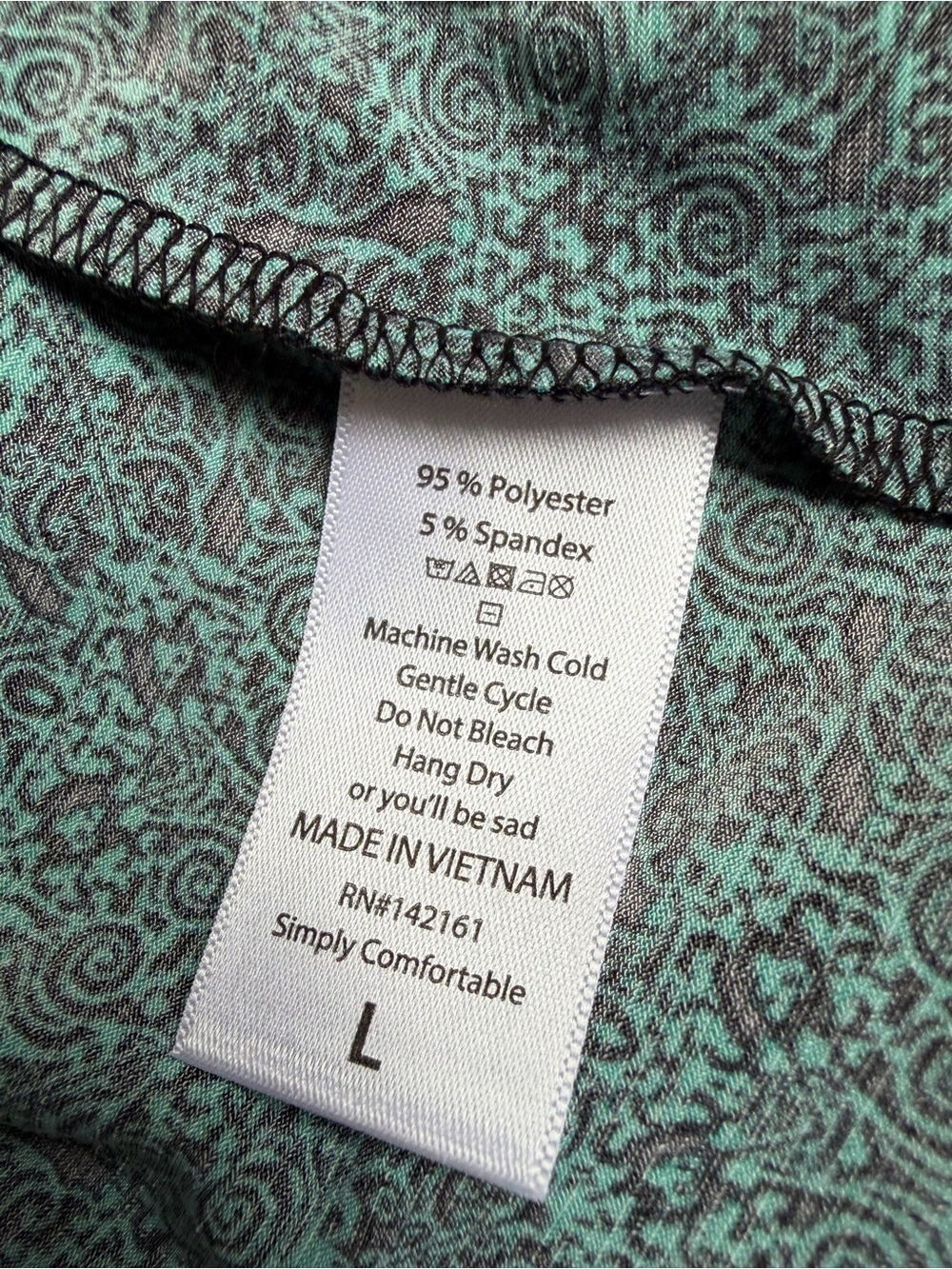 LuLaRoe Teal  Printed Jacket,EUC,Size L - Picture 10 of 11